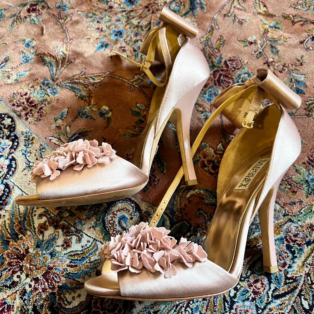 Badgley Mischka Lelah Rossat Dusty Rose Heels